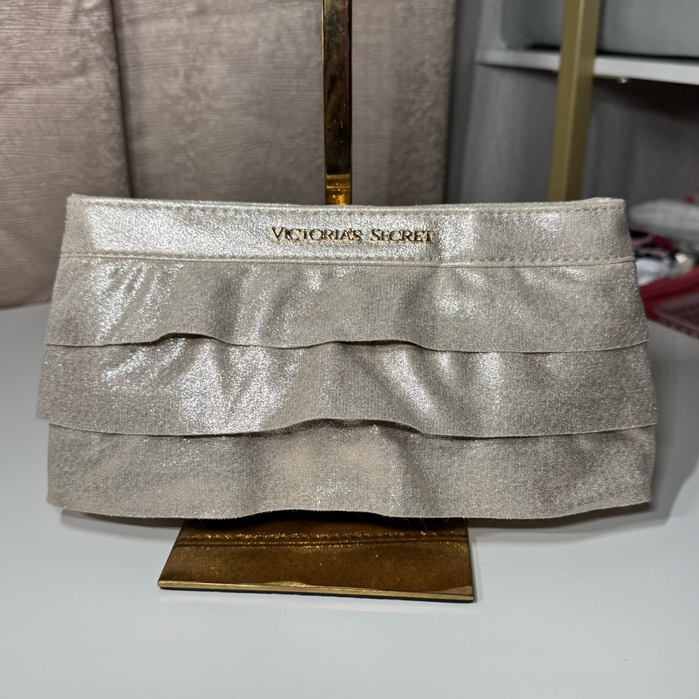 Victoria’s Secret Gold Ruffle Pouch